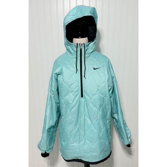Nike‎ Women's Vintage Half Zip Reversible Hooded Windbreaker Jacket Blue Medium - Picture 16 of 16